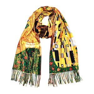 Tigerstars Gustav Klimt's The Kiss Fine Art Cashmere Shawl Wrap